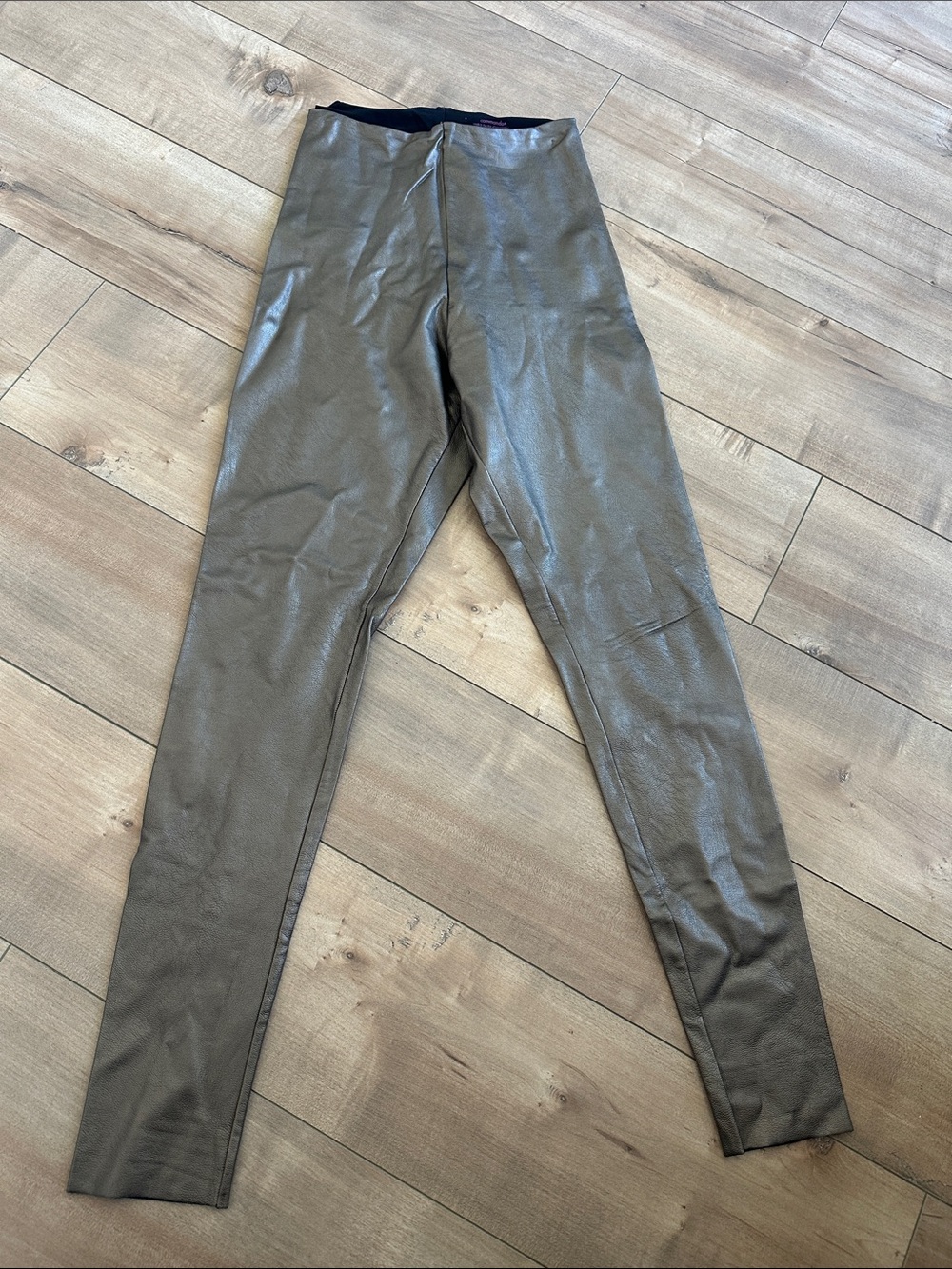 Commando Faux Leather Leggings Bronze Gold Sz S - Picture 5 of 9